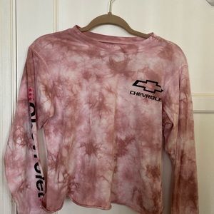Chevrolet pink tie dye long sleeve t-shirt.